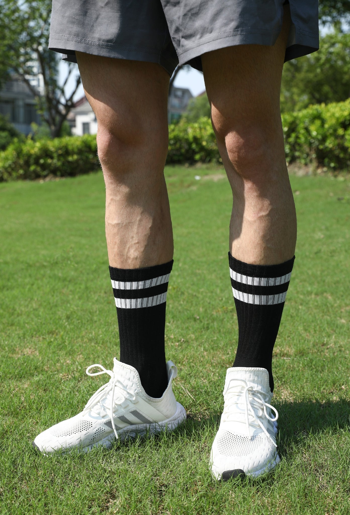 3 Pairs Premium Bamboo Crew Socks - Panda Food Bamboo Socks
