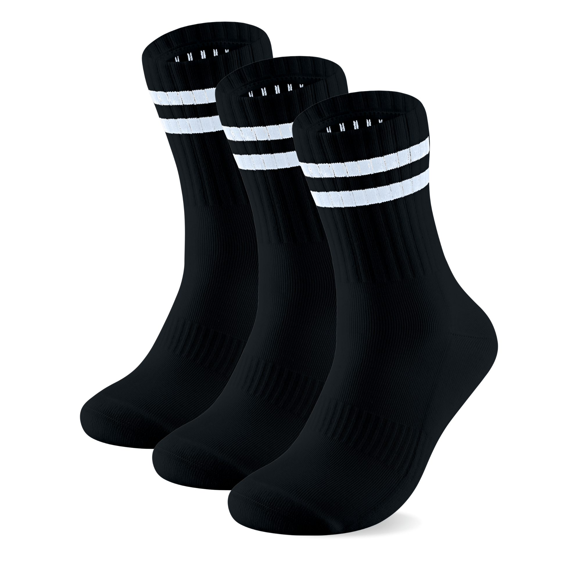 3 Pairs Premium Bamboo Crew Socks - Panda Food Bamboo Socks
