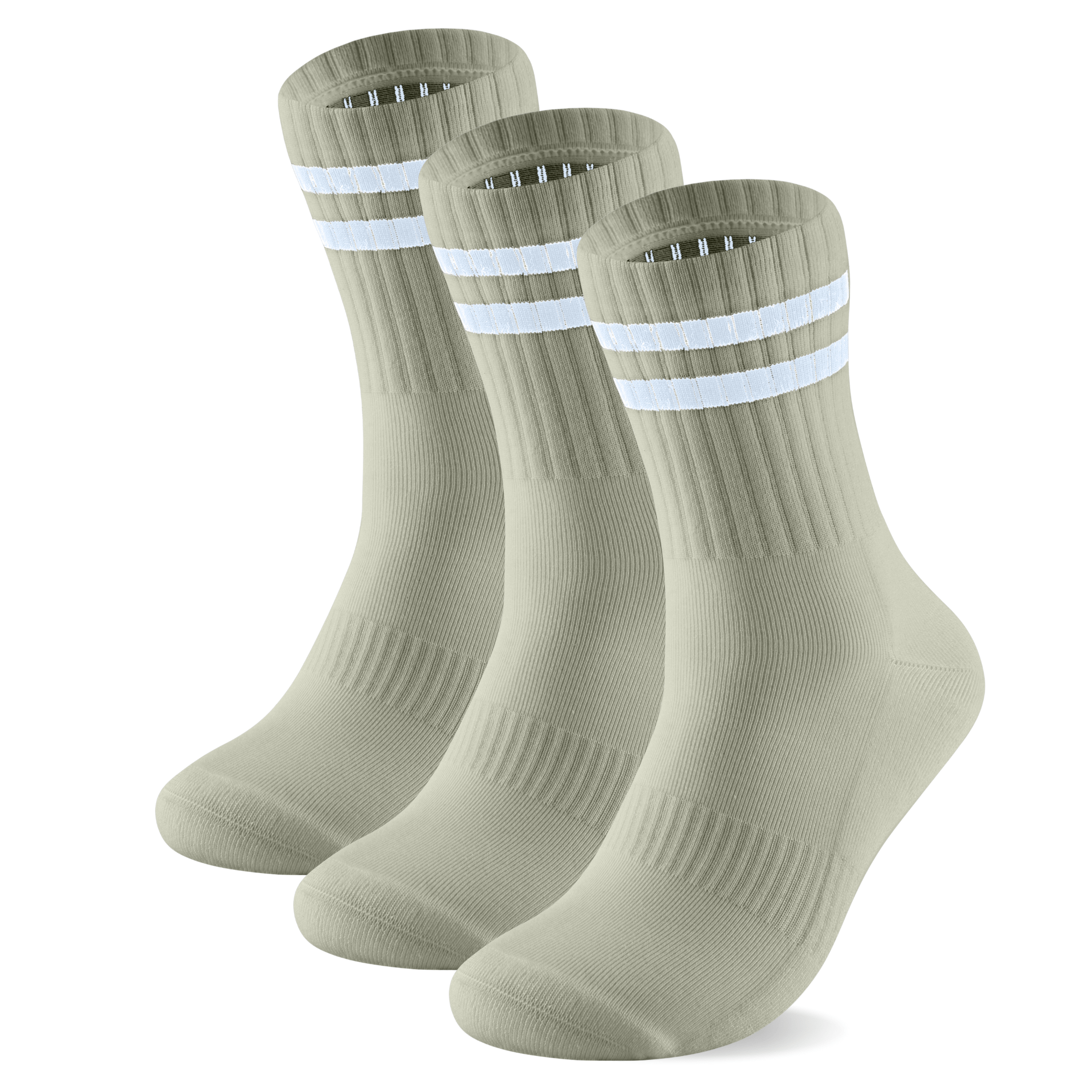 3 Pairs Premium Bamboo Crew Socks - Panda Food Bamboo Socks