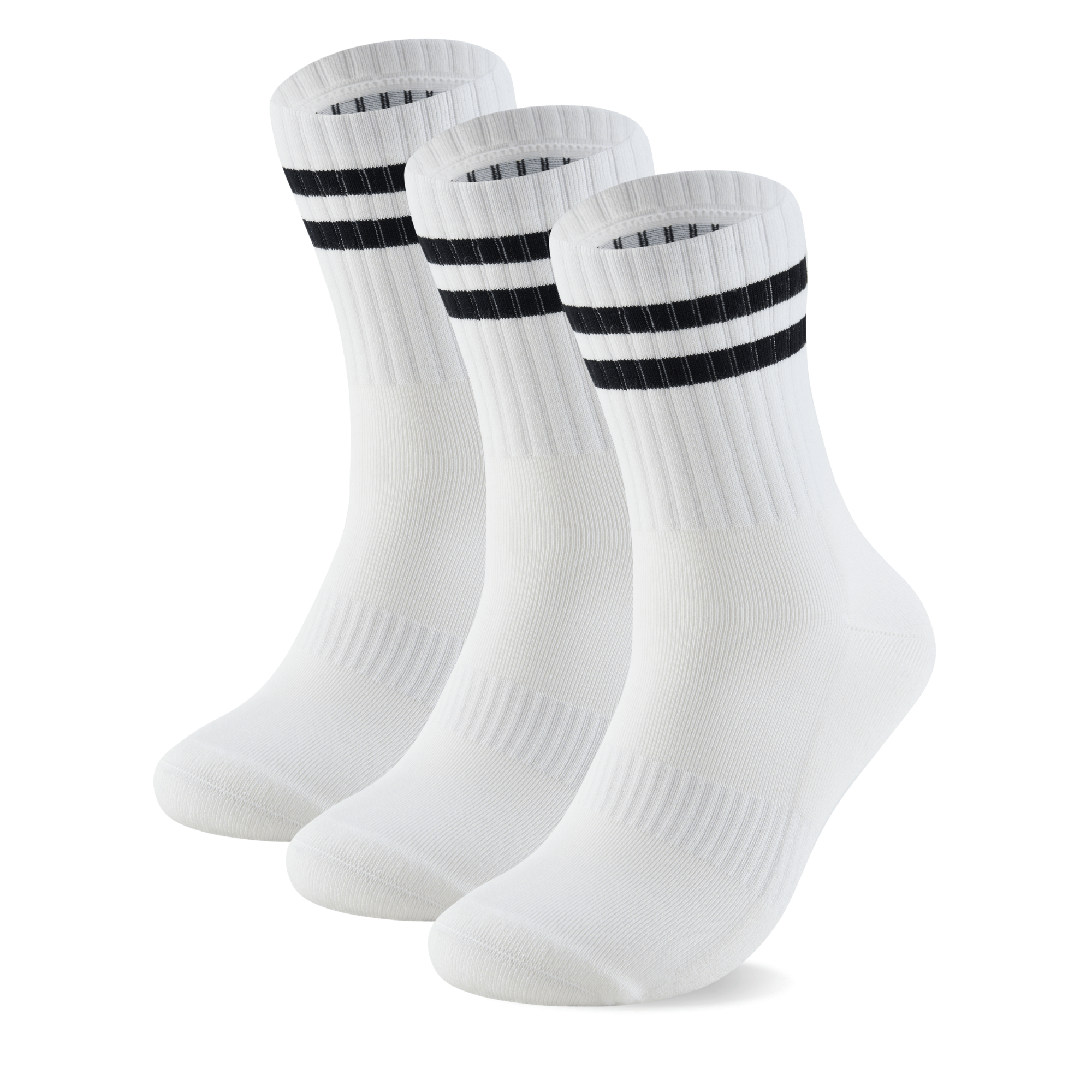 3 Pairs Premium Bamboo Crew Socks - Panda Food Bamboo Socks