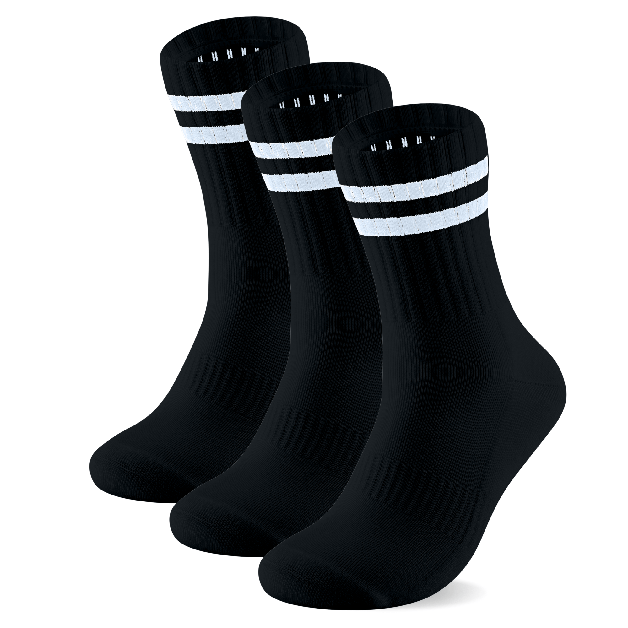 3 Pairs Premium Bamboo Crew Socks - Panda Food Bamboo Socks