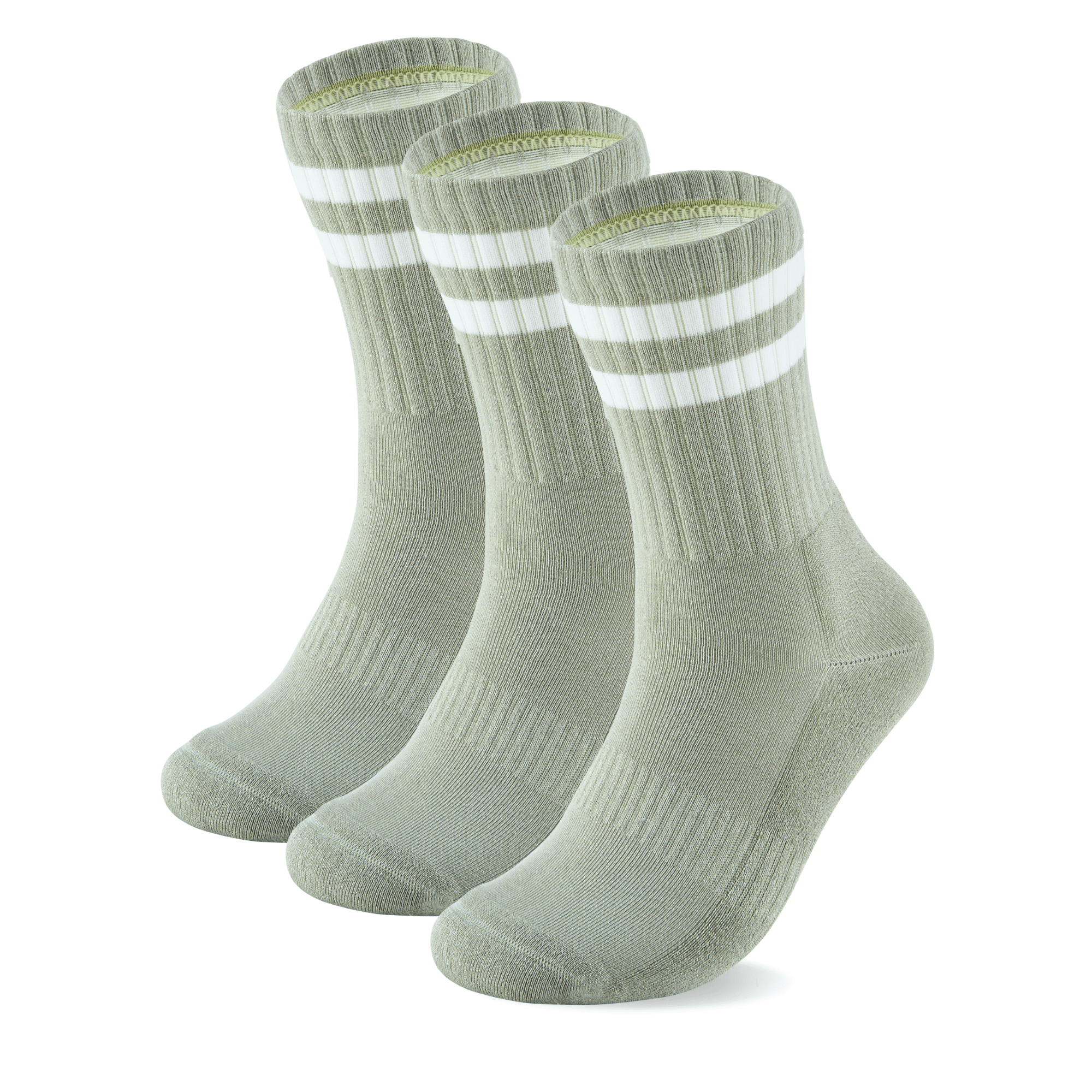 3 Pairs Premium Bamboo Crew Socks - Panda Food Bamboo Socks