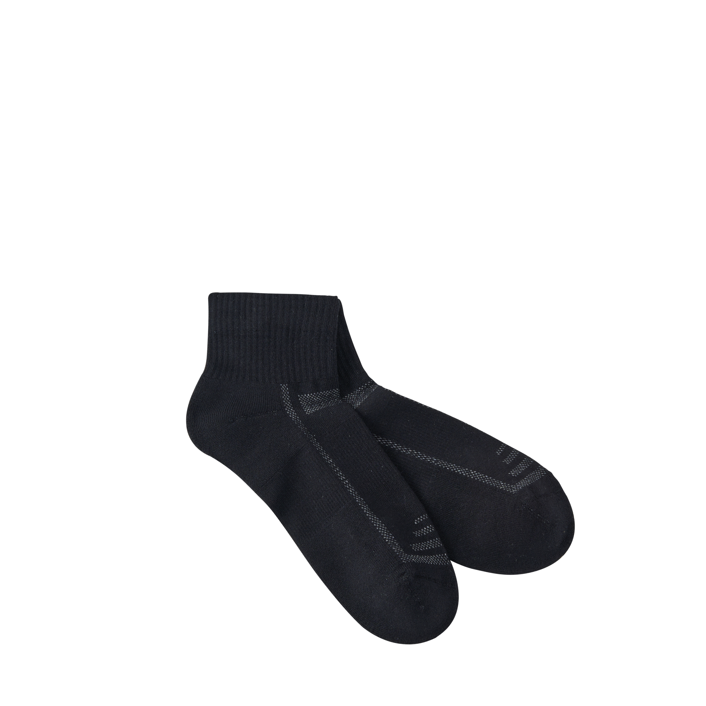 Black socks on a white background