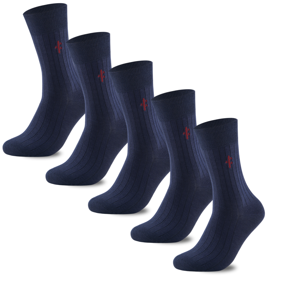 Premium Ribbed Bamboo Dress Socks - UK 7-12 Panda Food