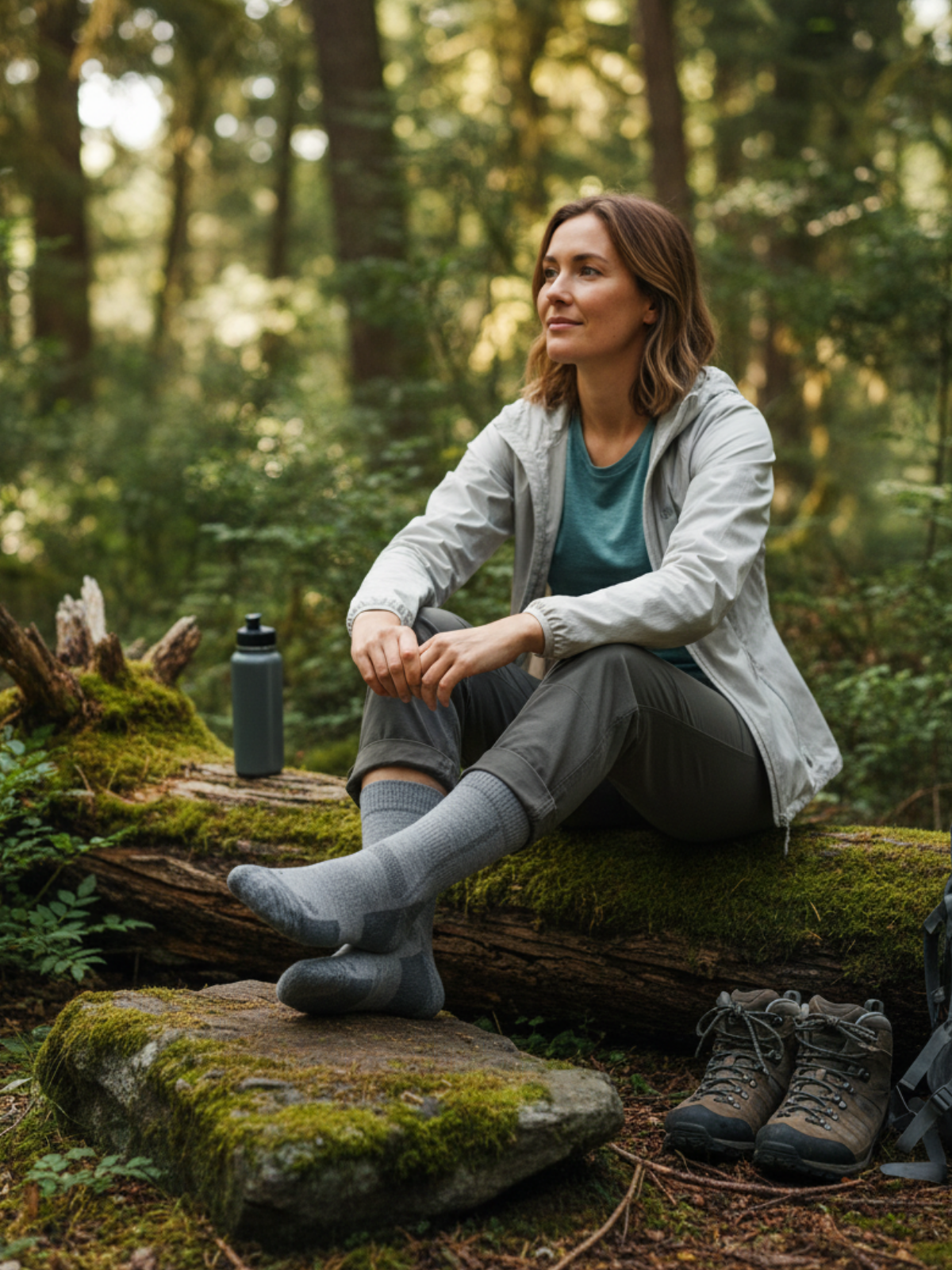 The Trail Trio — Colour | 9 Pairs of Bamboo Walking Socks | UK 7-12 Panda Food