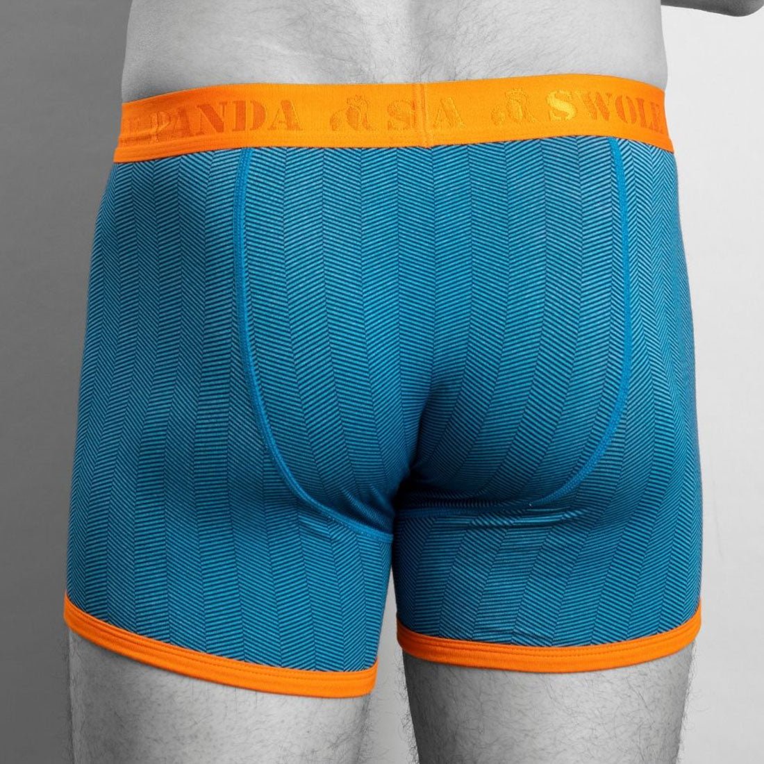 Bamboo Boxers - Blue Herringbone | Panda Food