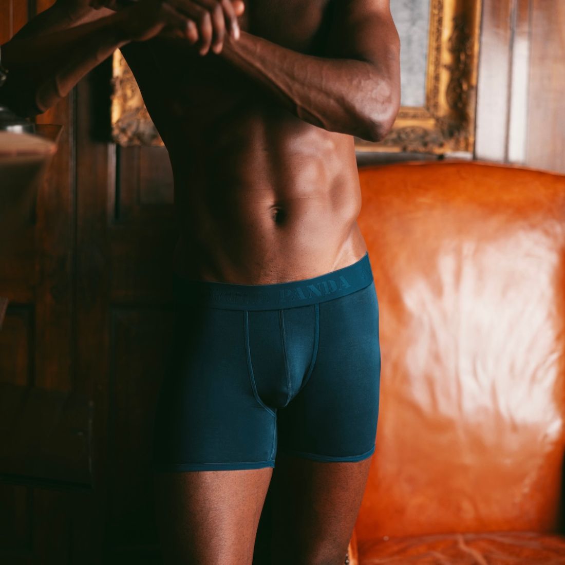 Bamboo Boxers - Navy | Panda Food