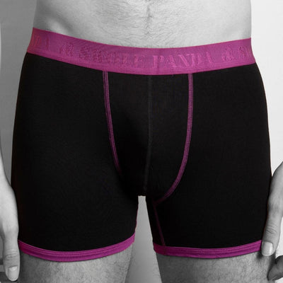 Bamboo Boxers - Navy / Purple Band | Panda Food