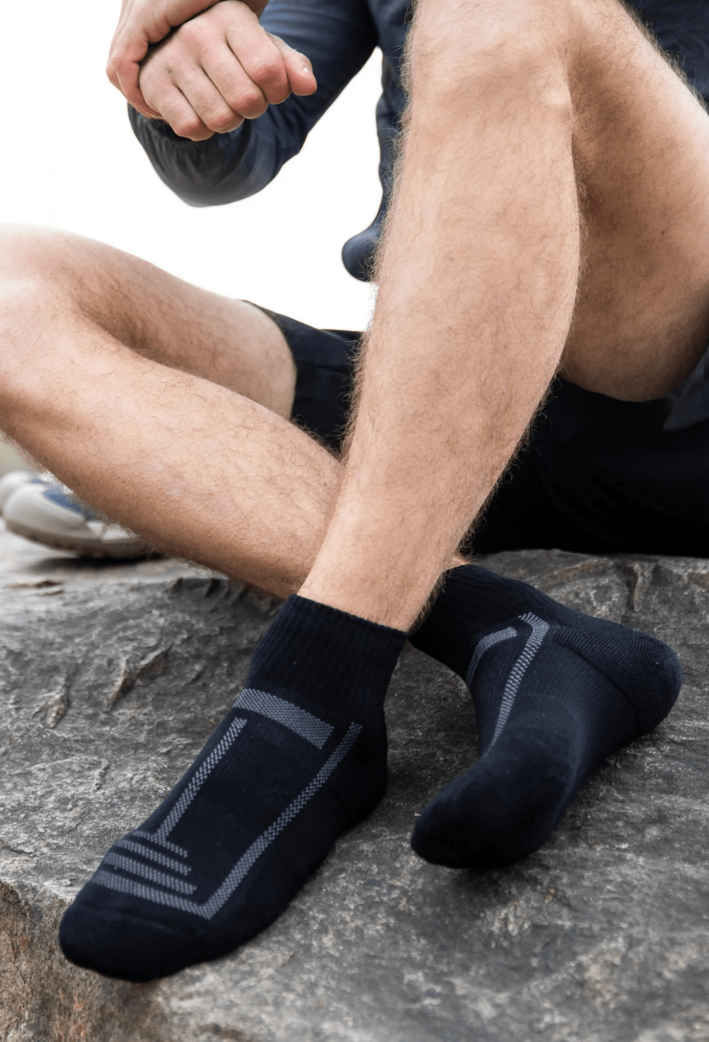 Bamboo Cushioned Quarter Socks - 3 Pairs - Black - Panda Food Bamboo Socks