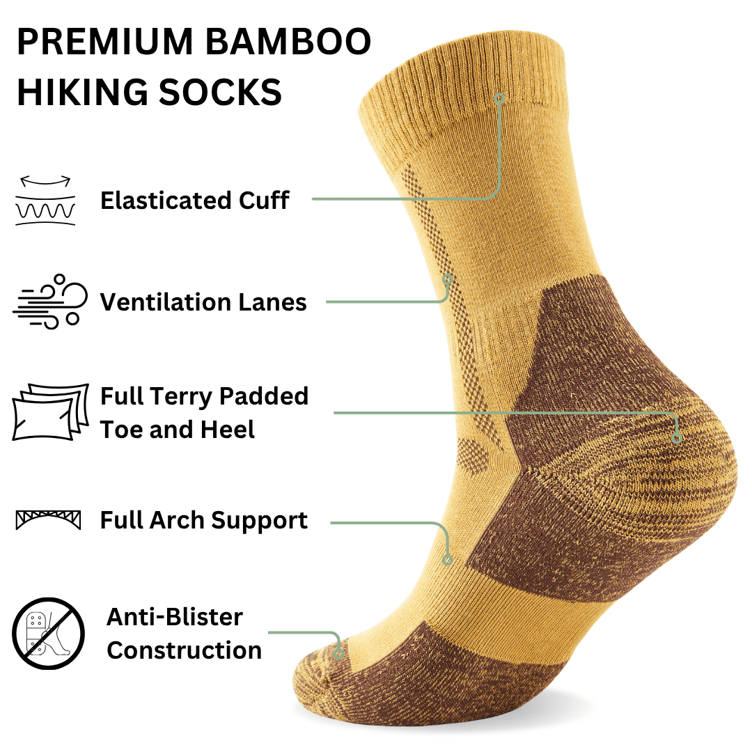 Bamboo Hiking Socks - Panda Food Bamboo Socks