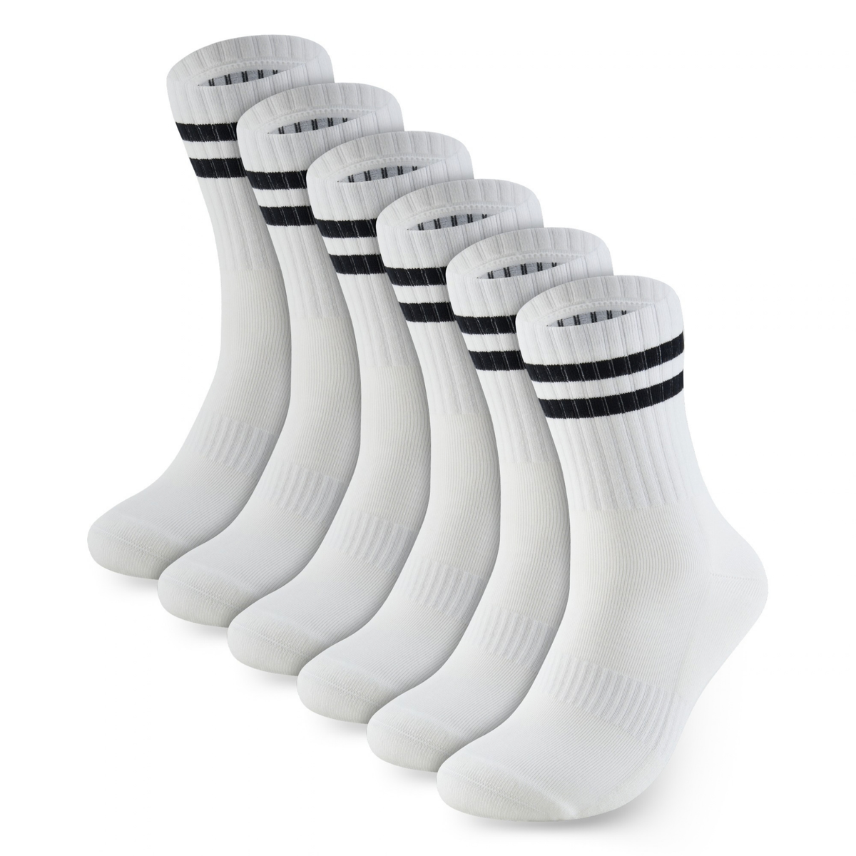 Panda Food bamboo crew socks, 3 pairs, Ivory