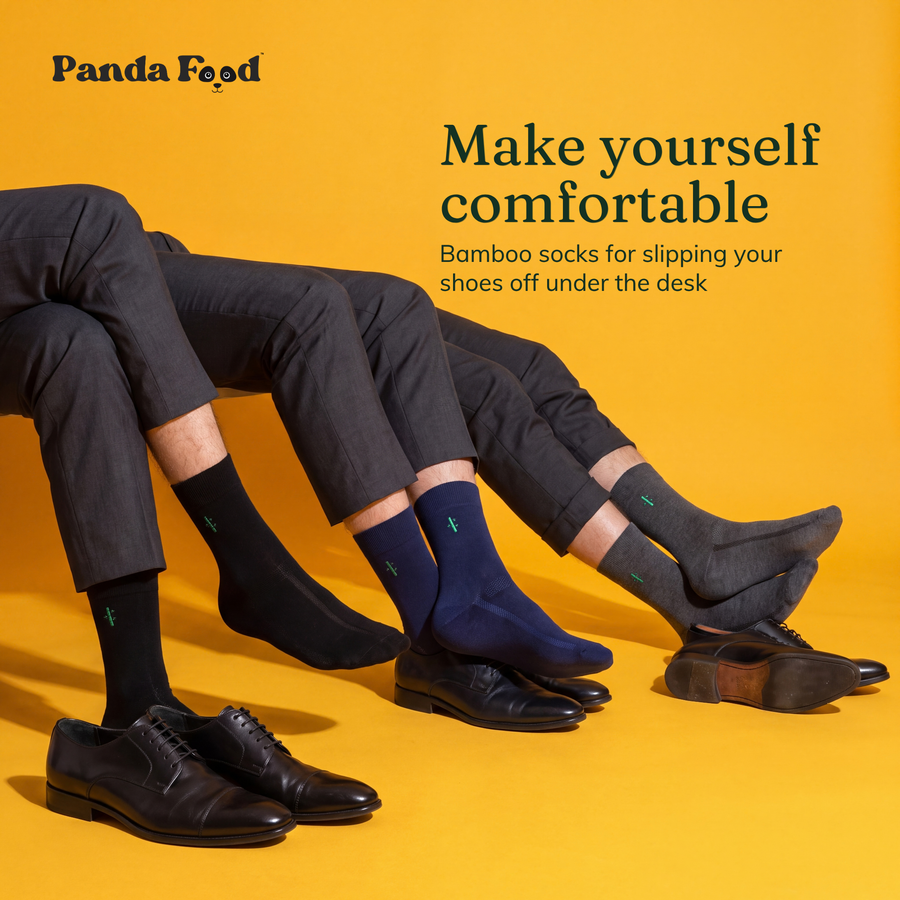 Make yourself comfortable. Bamboo socks for slipping your shoes off under the desk.