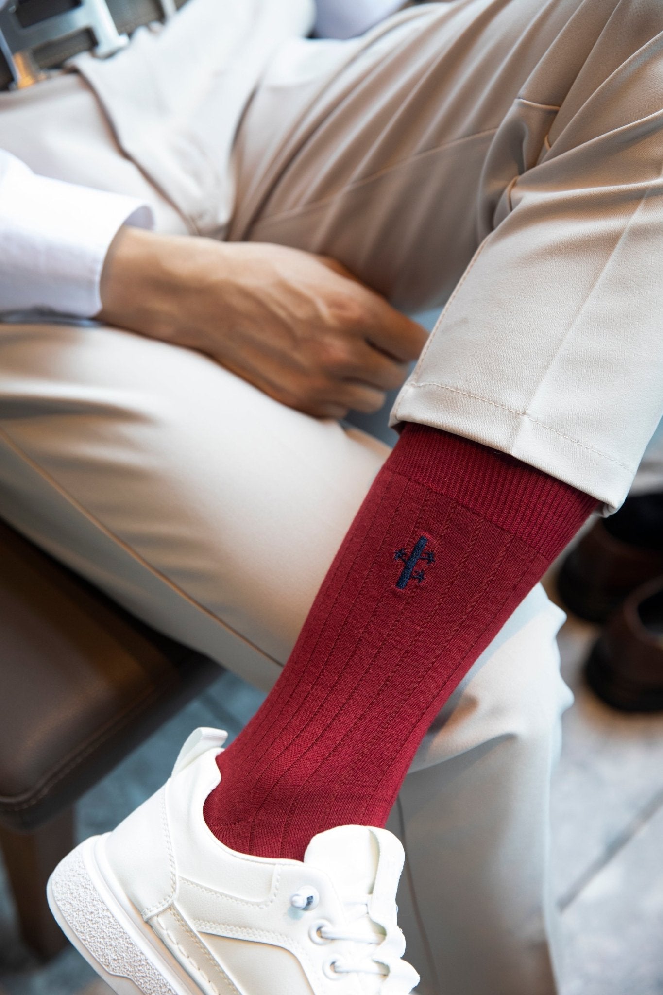Premium Ribbed Bamboo Dress Socks - Panda Food Bamboo Socks