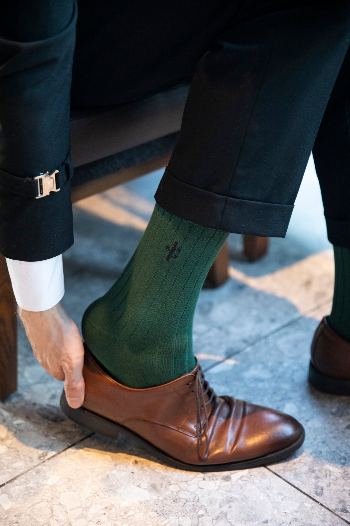 Premium Ribbed Bamboo Dress Socks - Panda Food Bamboo Socks