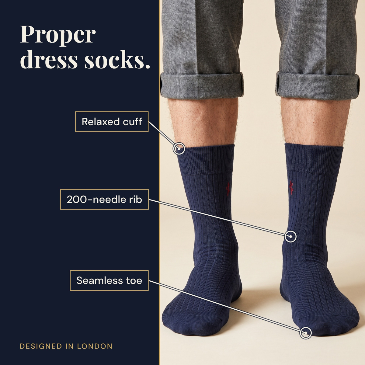 Proper dress socks