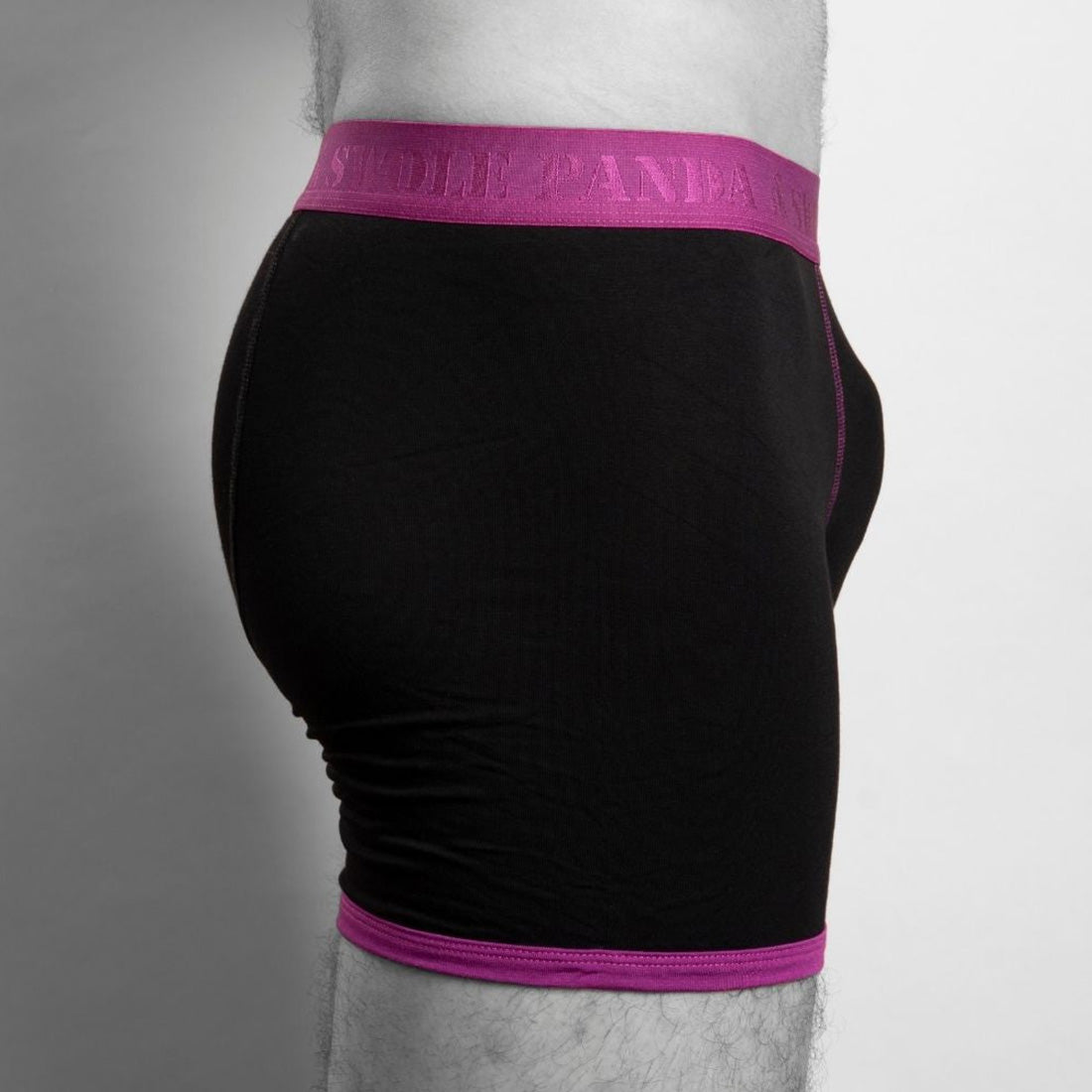 Bamboo Boxers - Navy / Purple Band Swole Panda