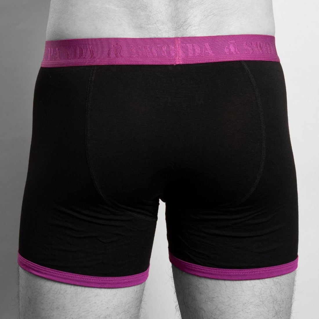 Bamboo Boxers - Navy / Purple Band Swole Panda