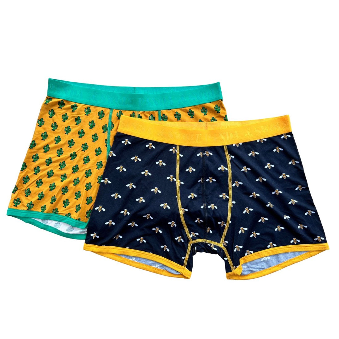 Bamboo Boxers 2 Pack - Bumblebee / Cactus Swole Panda