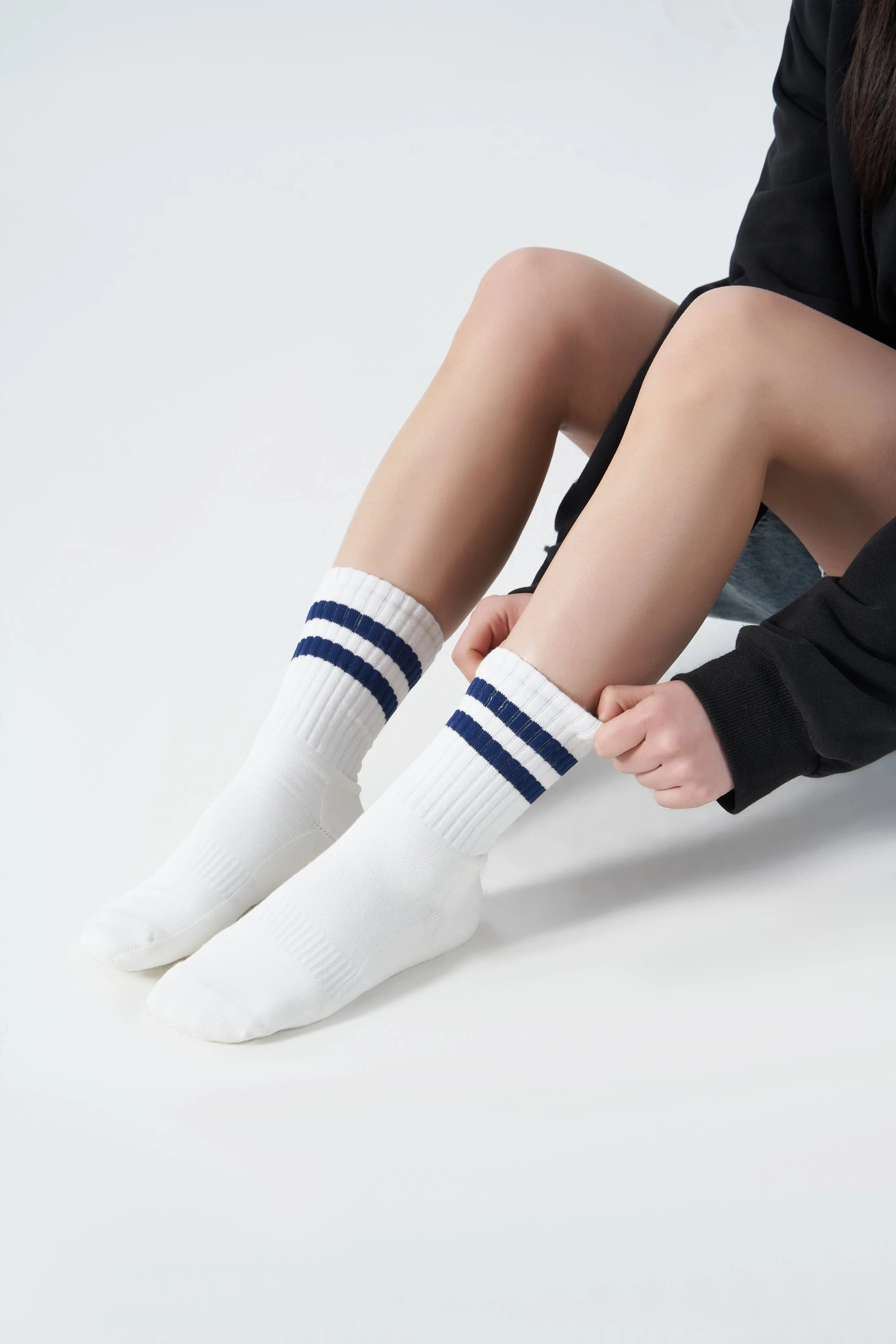 3 Pairs Premium Bamboo Crew Socks Panda Food