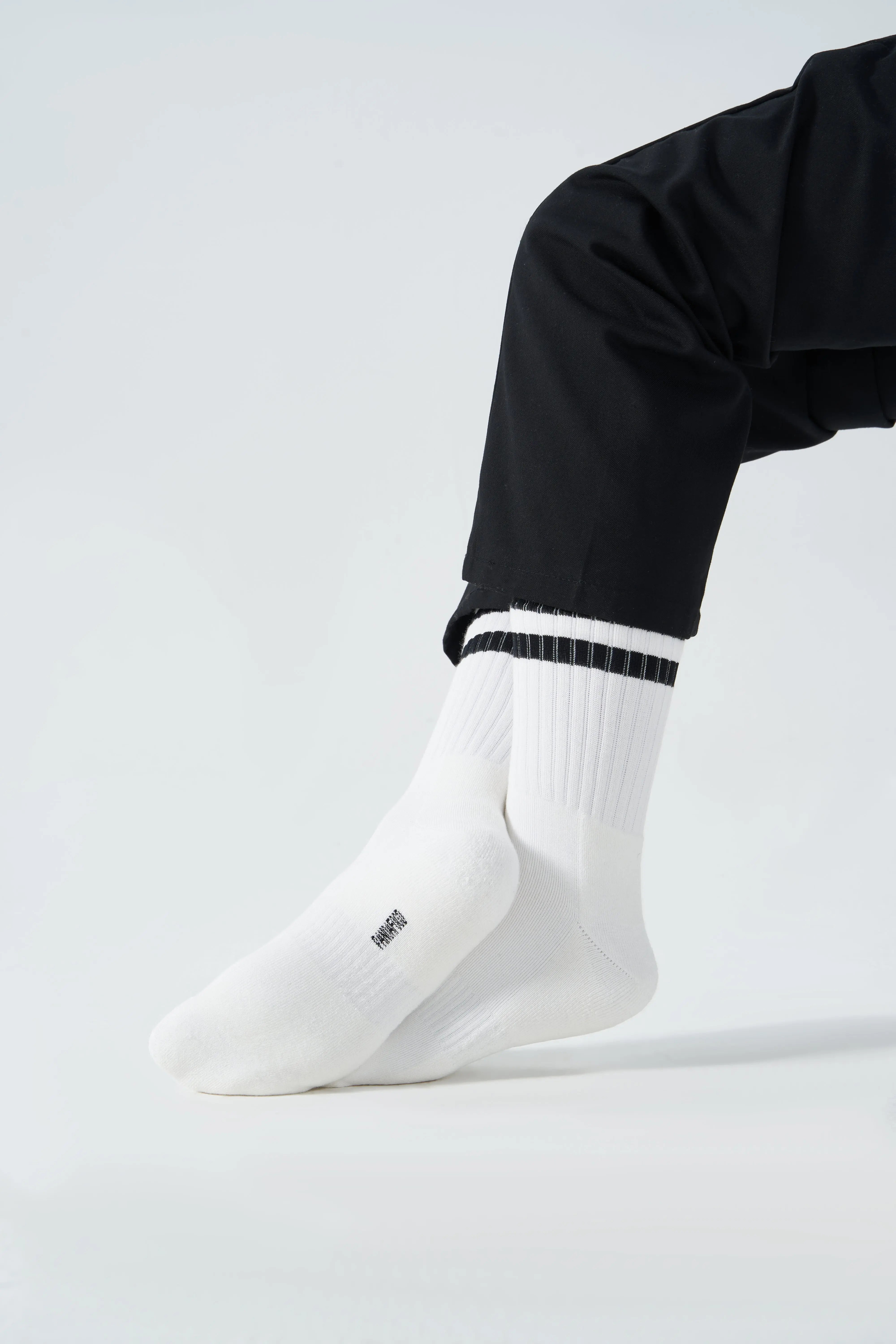 3 Pairs Premium Bamboo Crew Socks Panda Food