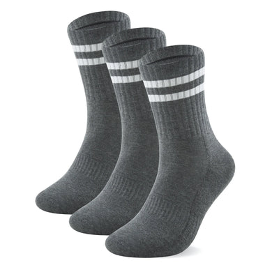 Bamboo Crew Socks, 3 pairs · Size 7-12 · Slate