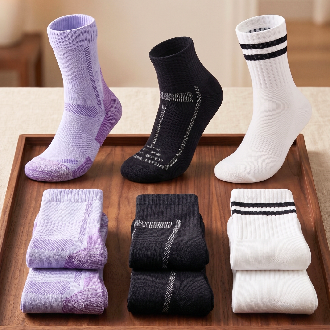 Every Step of the Way — 9 Pairs of Bamboo Socks | UK 4-8 Panda Food