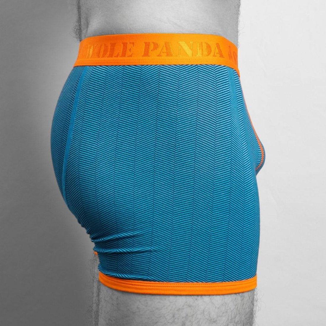 Bamboo Boxers - Blue Herringbone | Panda Food