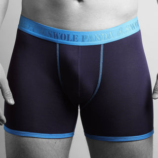 Bamboo Boxers - Navy / Blue Band | Panda Food
