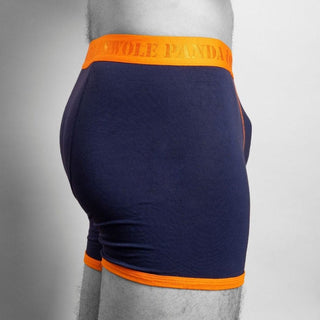 Bamboo Boxers - Navy / Orange Band | Panda Food