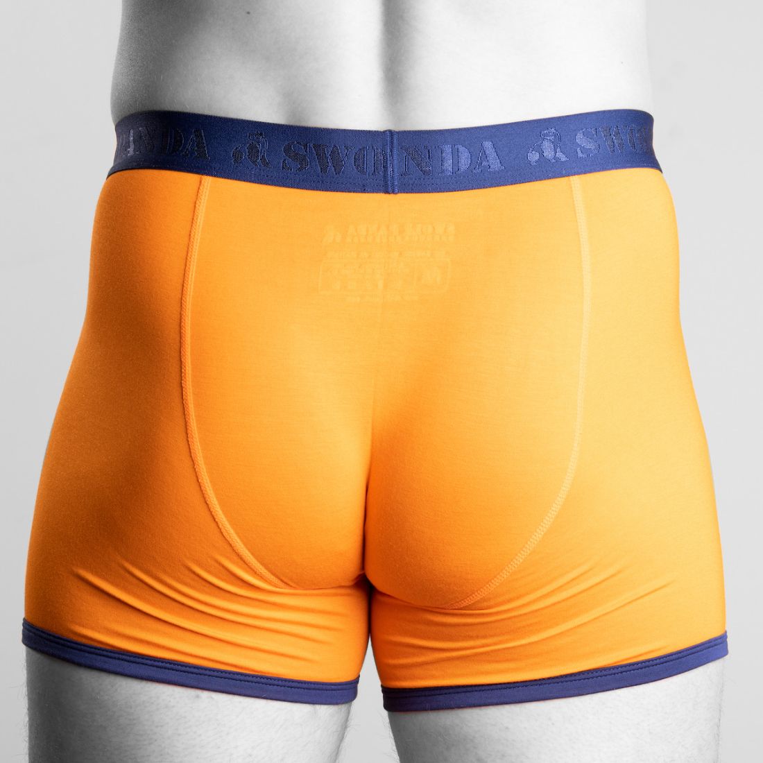 Bamboo Boxers - Orange / Blue Band - Panda Food Bamboo Socks