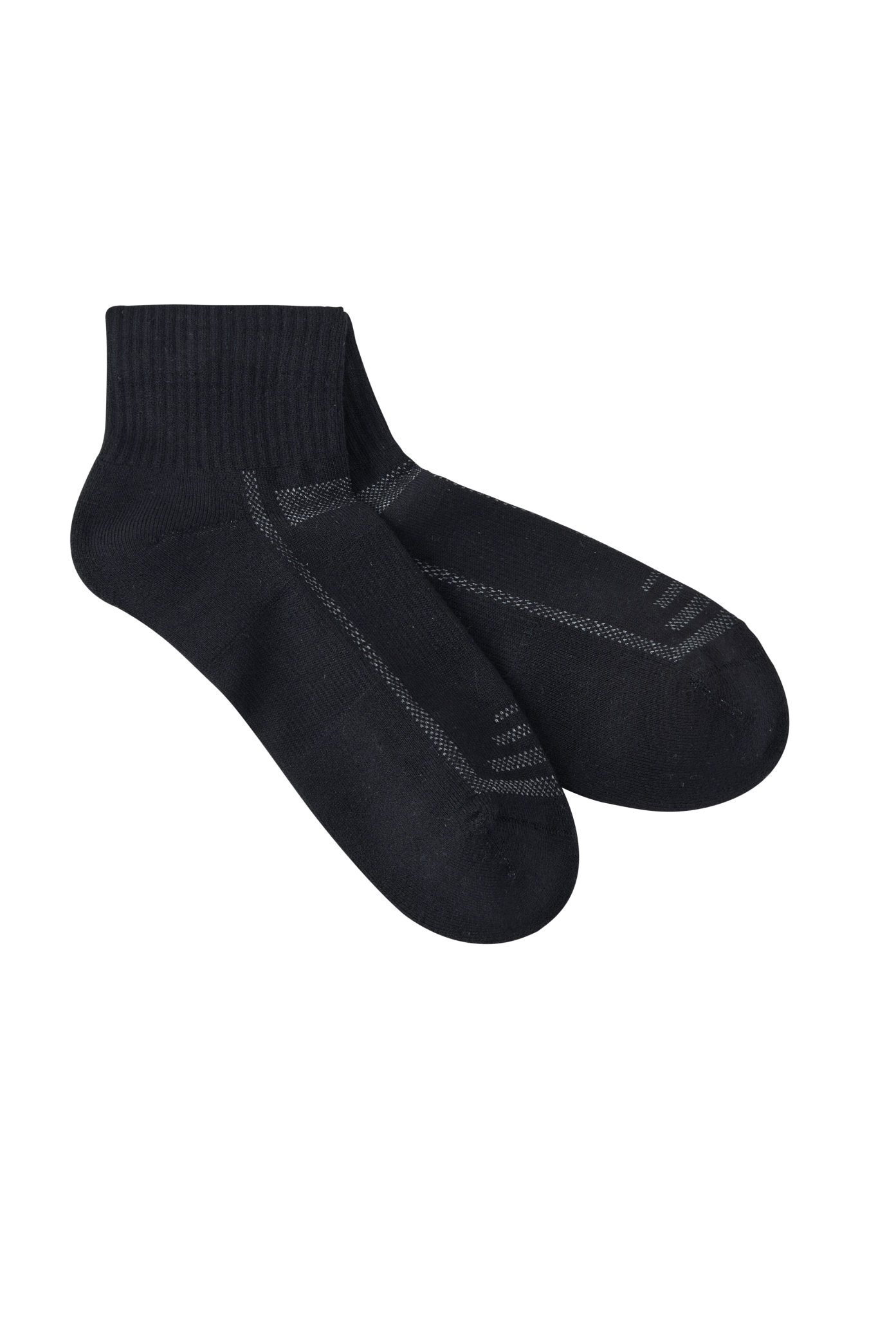Bamboo Cushioned Quarter Socks - 3 Pairs - Black - Panda Food Bamboo Socks