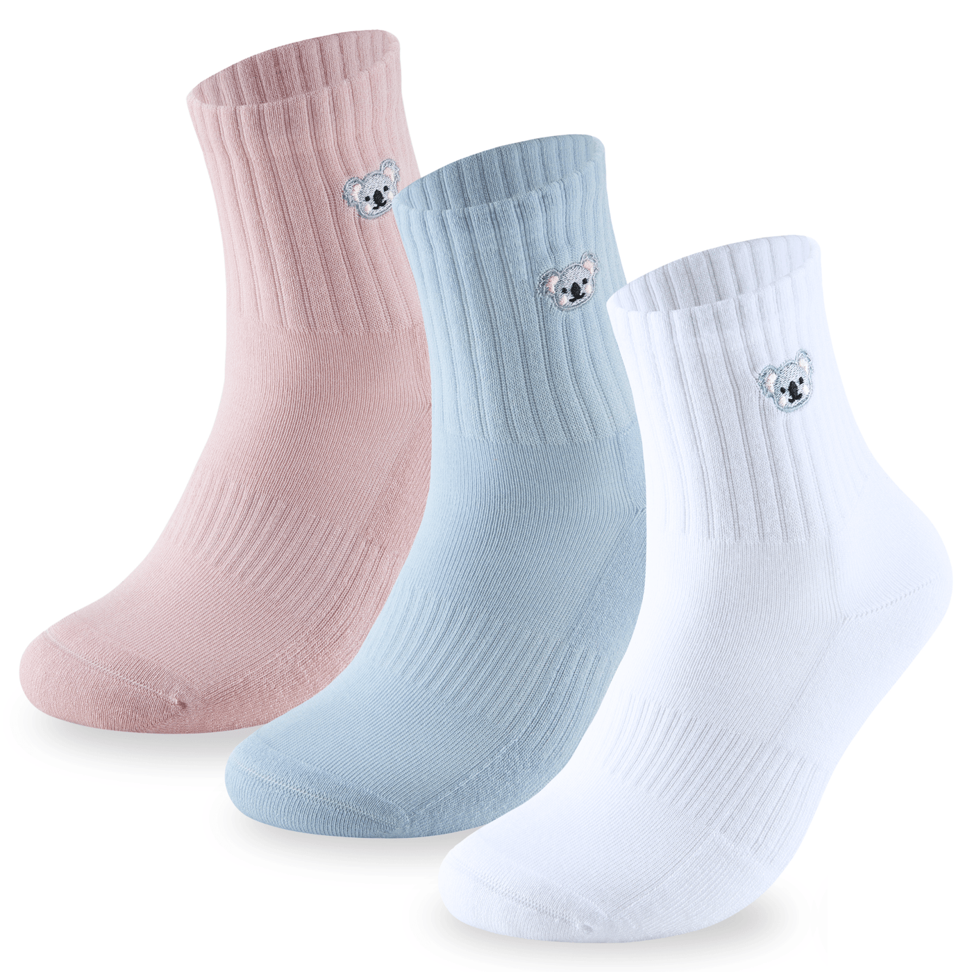 Bamboo Embroidered Animal Socks - Panda Food Bamboo Socks
