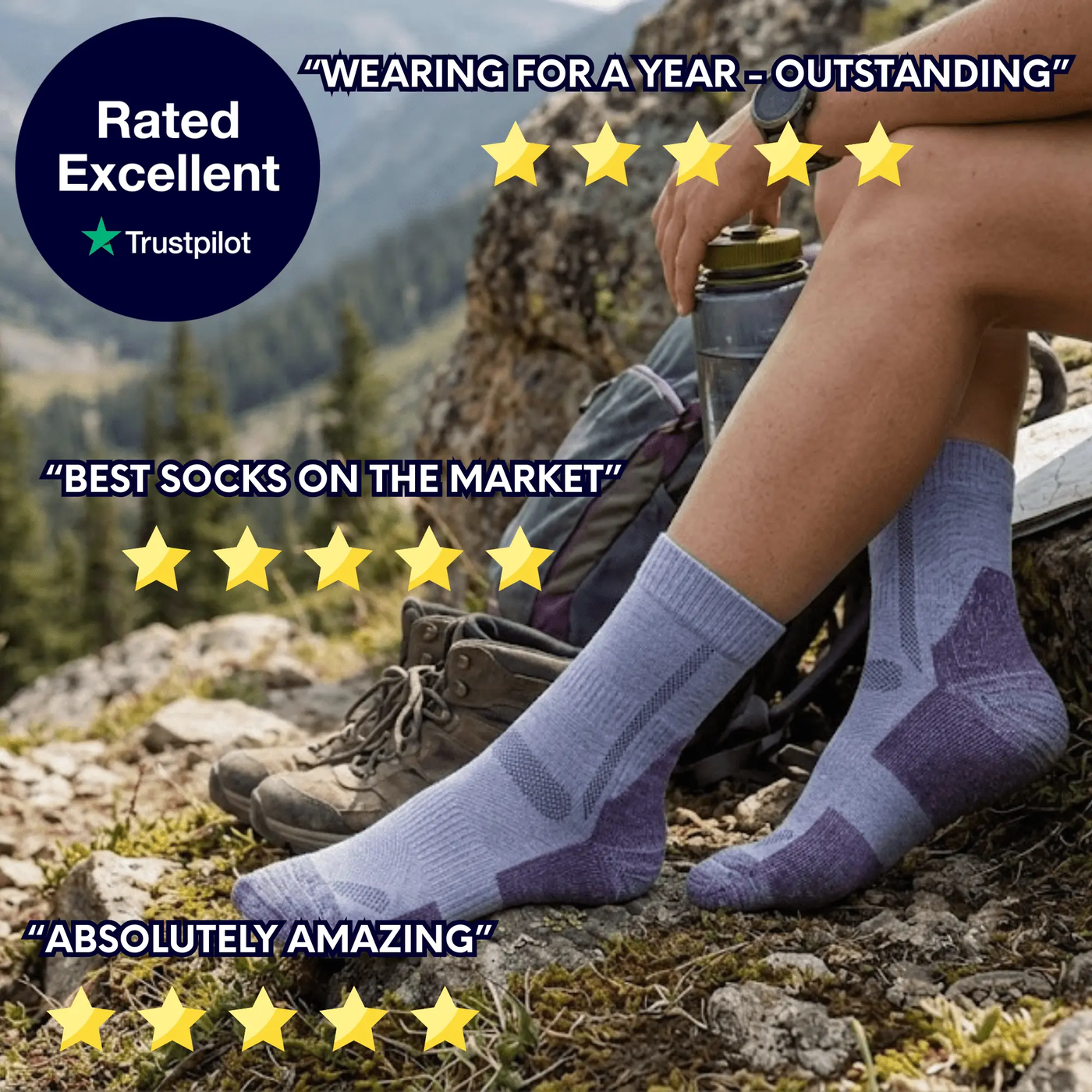 Bamboo Hiking Socks - Panda Food Bamboo Socks