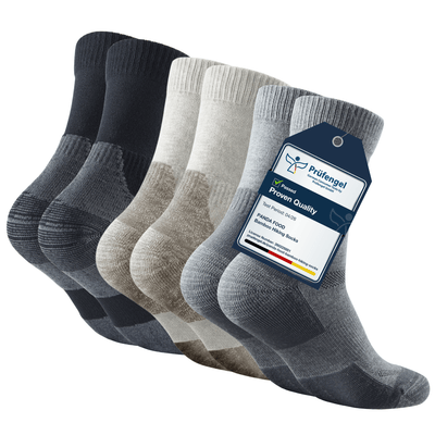 Bamboo Walking and Hiking Socks, 6 pairs · UK 7-12 | USA 8-13 · Charcoal/Slate/Desert