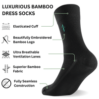 Bamboo Mens Dress Socks - UK 7 - 11 - Panda Food Bamboo Socks