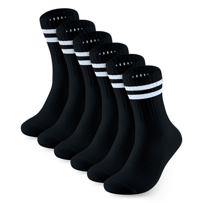 Bamboo Crew Socks, 3 pairs · Size 7-12 · Charcoal