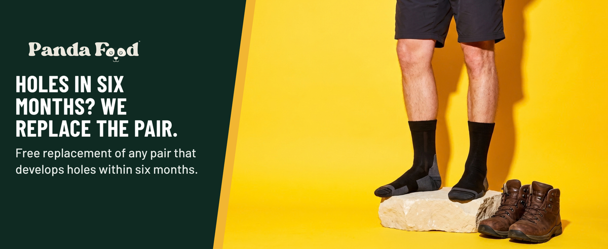 Holes in six months? We replace the pair. Free replacement of any pair that develops holes within six months.