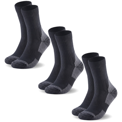 Panda Food bamboo walking socks, 3 pairs, Charcoal
