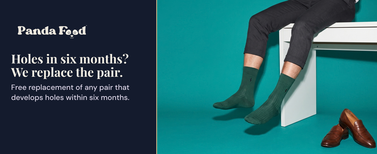 Holes in six months? We replace the pair. Free replacement of any pair that develops holes within six months.