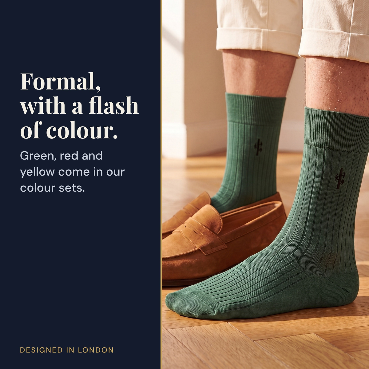 Formal, with a flash of colour
