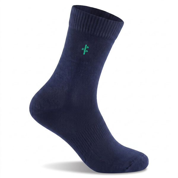 Bamboo Rayon Dress Socks, Navy Blue