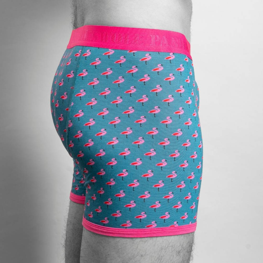 Bamboo Boxers - Flamingos Swole Panda